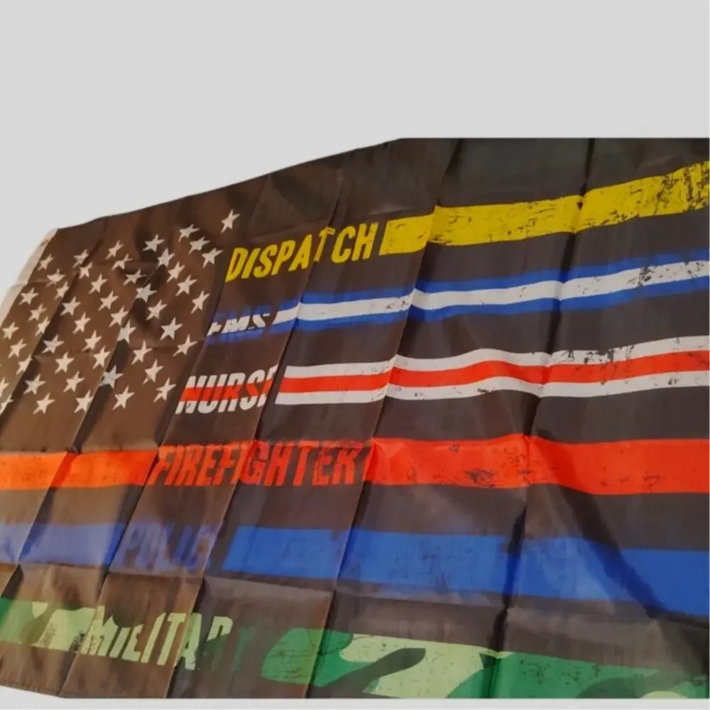 Thin Line First Responder Flag Police Fire EMS Nurse Dispatch Military 3x5 ft
